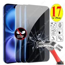 Anti-Spy Privacy Glass Screen Protector Lot For iPhone13 14 15 16 17 17 Air XR