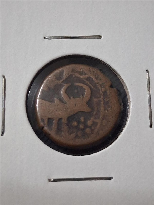 1041-1050 CE COPPER JITAL COIN - ZEBU BULL -  THE GHAZNAVID EMPIRE #MF-3861