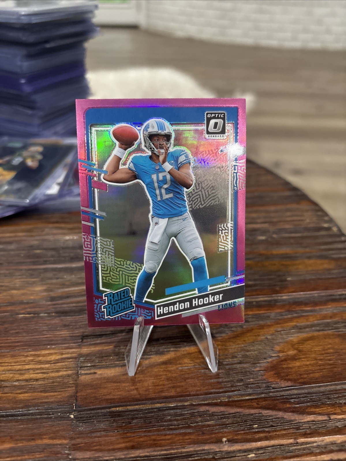 🔥2023 Panini Donruss-Rated Rookie Optic Preview Pink Prizm #329 Hendon Hooker🏈