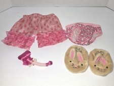 Build A Bear Workshop Pajama Pants Hello Kitty Undies & Bunny Slippers Lot