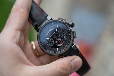 Louis Vuitton Auto Race Track Dial Tambour XL Chrono Black, LV92, Q10580