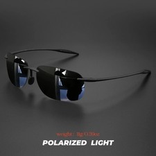 Rimless TR90 Sunglasses Polarized UV400 Lenses Lightweight Outdoor Men Glasses