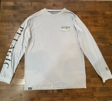 Pelagic Fishing Shirt Mens Sz L Large UPF 50+ Performance Nylon Graphic