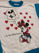 Vintage 80s 90s Disney Minnie Mouse Heart Dreaming of Mickey Sweatshirt Size 14