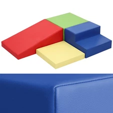 4-Piece PU Leather Baby Foam Climbing Blocks for Toddlers - Soft Play Climbin...