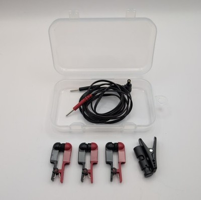 Three Ear Clip Electrodes Rubber Black Compatible for Tens 7000 & Standard Units