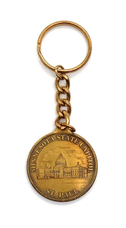 Vintage Great Seal Minnesota State Capital St. Paul Keyring Keychain