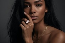 Rose Quartz Ring Anemone Jewelry 14k Gold Filled Faceted Gemstone