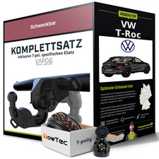 Für VW T-Roc A11, D11 Anhängerkupplung schwenkbar +eSatz 7pol 11.2017-jetzt NEU