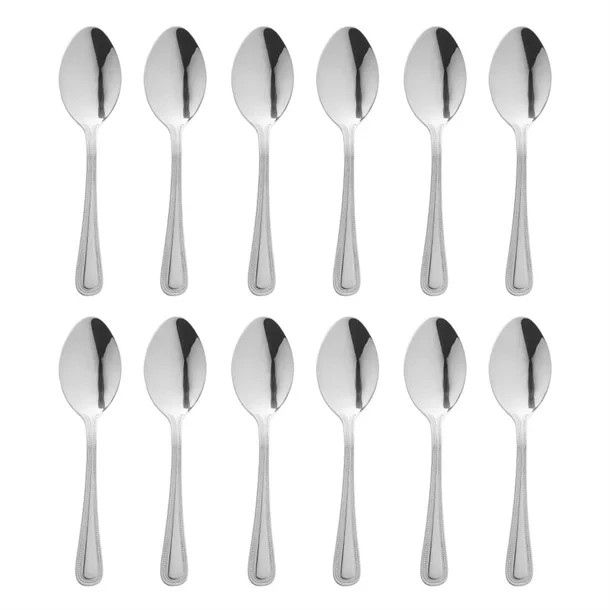 Bead Pattern Table Spoons Serving Veg Sunnex Cutlery Pack of 12 Restaurant 193mm