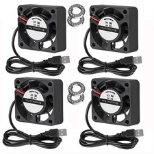 4Pcs Dual Ball USB Cooler 40mm Fan DC 5V Brushless Cooling 40x40x10mm Fan...