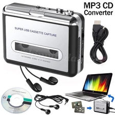Cassette Player Converter Recorder Capture Tapes to Digital MP3 CD Music via USB