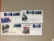 Four SPACE Apollo-Soyuz fdc with same st,diff pictures