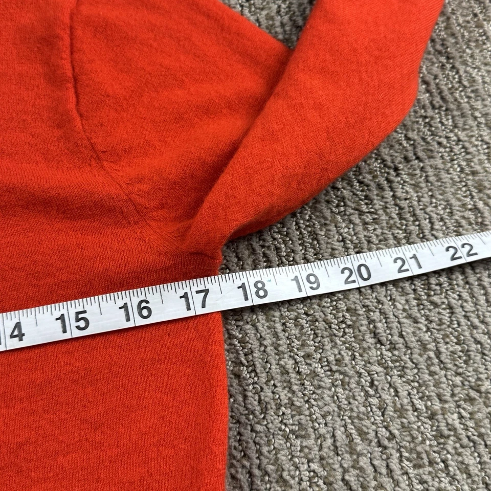 J Crew 女式 S 羊绒开衫毛衣圆领长袖红色 — 第 4/4 张图片