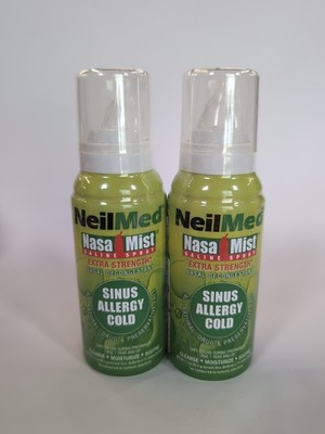 2  New NeilMed Nasa Mist Saline Spray Sinus Allergy Cold 1.1 oz Expire 1/2030