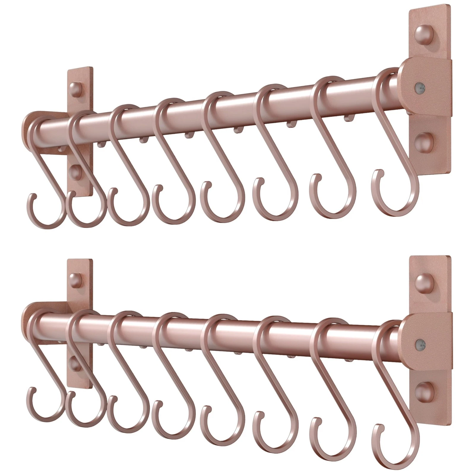 Kitchen Utensil Holder Hanger, Pot and Pan Rack Wall Mounted, Kitchen Rail wi...