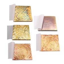 50 Sheets Variegated Gold Leaf Sheets Imitation Gold Foil