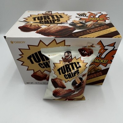 Orion Turtle Chips Choco Churros 7 Pack Multipack Snack Churros Choco Flavor
