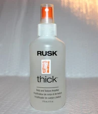 Rusk Thick Body & Texture Amplifier Texturizer Fine Hair Spray Unisex 6 FL Oz