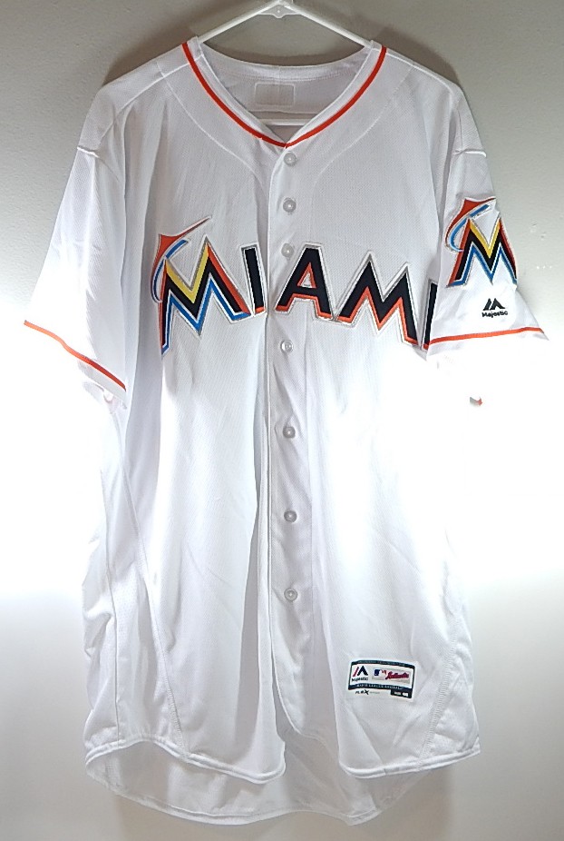 Miami Marlins Majestic Flex Base MLB Team Issued Baseball Jersey