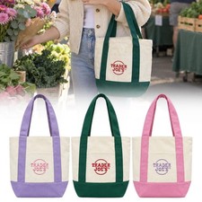 For Trader Joe's Mini Pastel Canvas Tote Bag Mini Tote Reusable for Travel