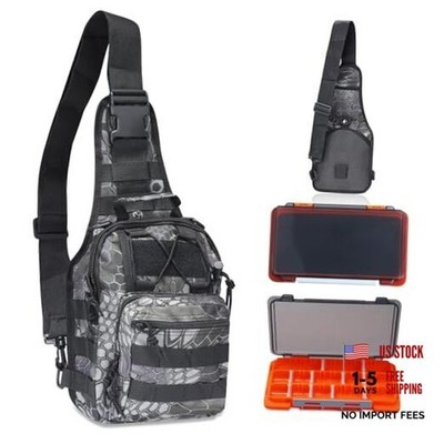 Waterproof Fishing Backpack with 2 Tackle Boxes, 2 Black With Two Tackle Boxes