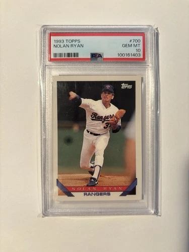1993 Topps #700 Nolan Ryan PSA 10 Gem Mint New York Rangers HOF MLB Base Set