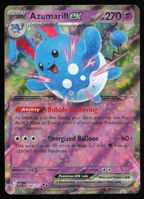 2026 MEGA EVOLUTION SERIES - ASCENDED HEROES AZUMARILL EX DOUBLE RARE #084