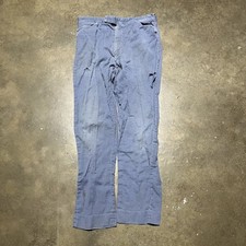 Vintage 50s Liberty Blue Corduroy Side Clasp Chinos 29x28 1950s True Vintage