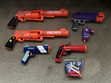 Nerf Fortnite 6-Sh Flintlock Lot of 6 Blasters Tested