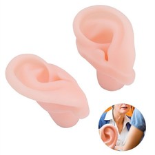 1 Pair Silicone Simulated Ear Model Flexible Soft Ear Model