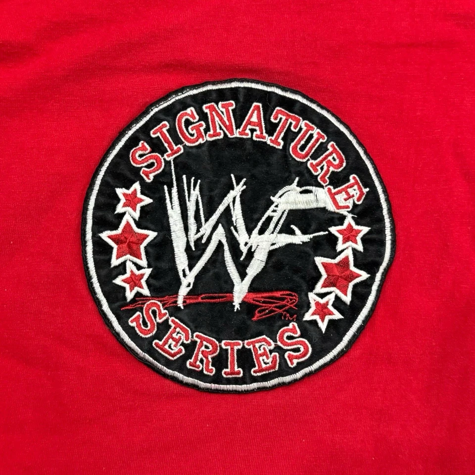 WWF War Zone Signature Series Red & Black Wrestling 1999 Vintage Shirt L - Imagem 2 de 4
