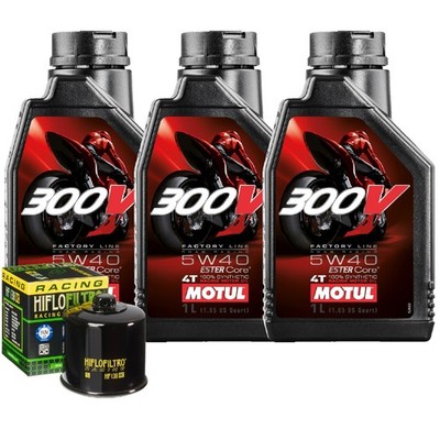 Motul 300V 5W40 Ölwechselkit Mit Filter Für Arctic Cat 400 4x4 ACT Auto 2004