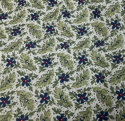 RJR FABRICS - HOME FRONT FLORAL FLANNEL BY THIMBLEBERRIES-- 3/4 YARD