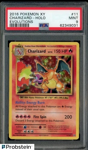 2016 Pokemon XY Evolutions #11 Charizard Holo PSA 9 MINT