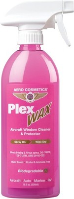 Plex Wax Aircraft Window and Instrument Cleaner, Works on Plastic and Heated