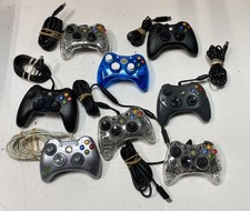 Lot of 8 Assorted Third Party Wired XBOX 360 Controllers FOR PARTS UNTESTED