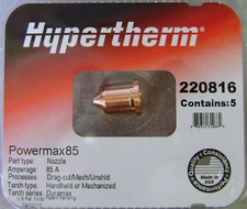 Hypertherm Genuine Powermax 85 - 85 Amp Nozzles 220816 5 Pack