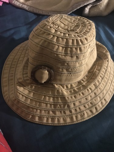 SUN & SAND SUN HAT BUCKET STYLE KHAKI BROWN WOMENS