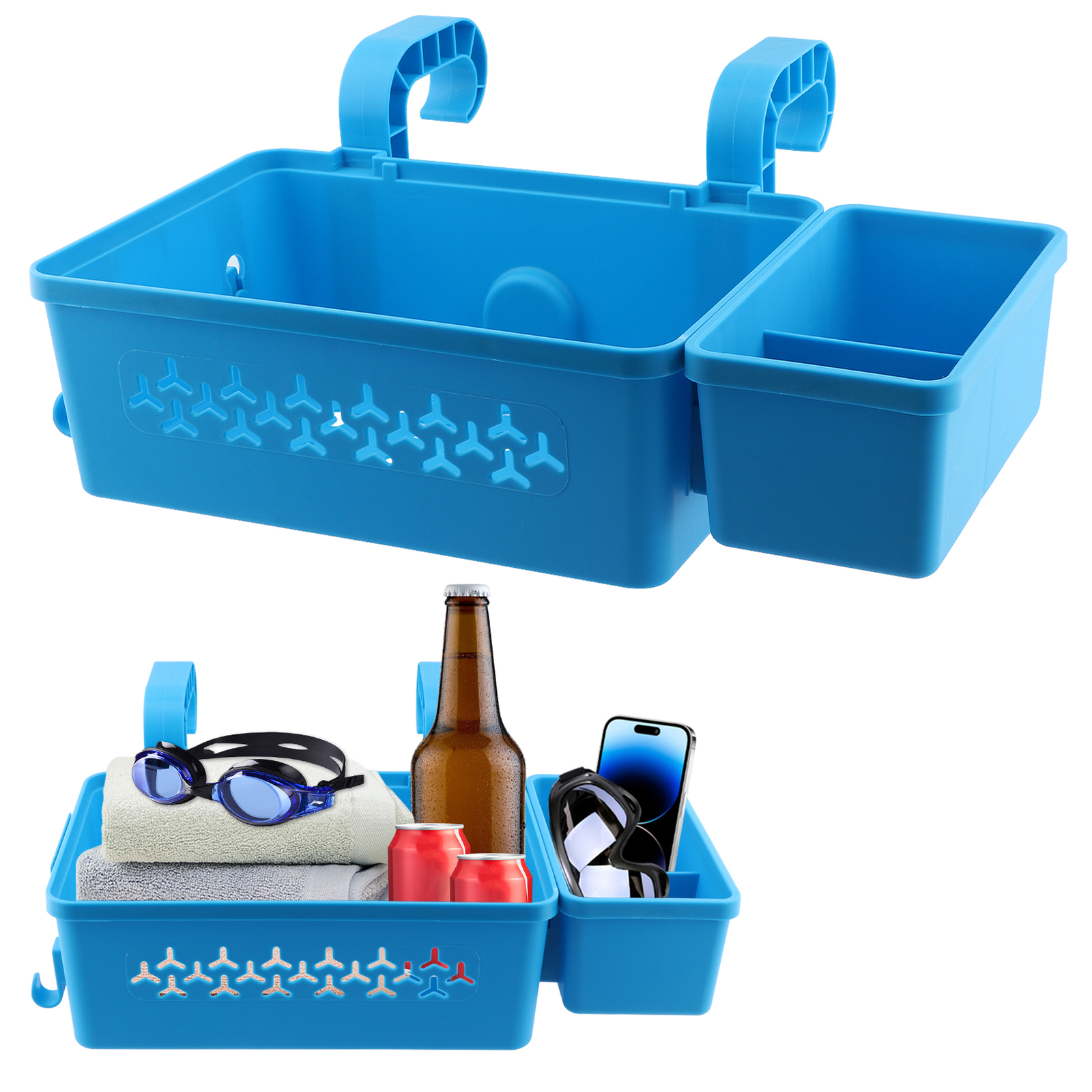 For Above Ground Cup Holder Beverage Poolside Storage Basket