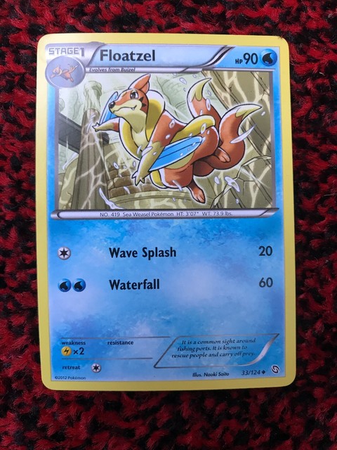FLOATZEL POK MON CARD BLACK WHITE Dragons Exalted 33 124 EBay
