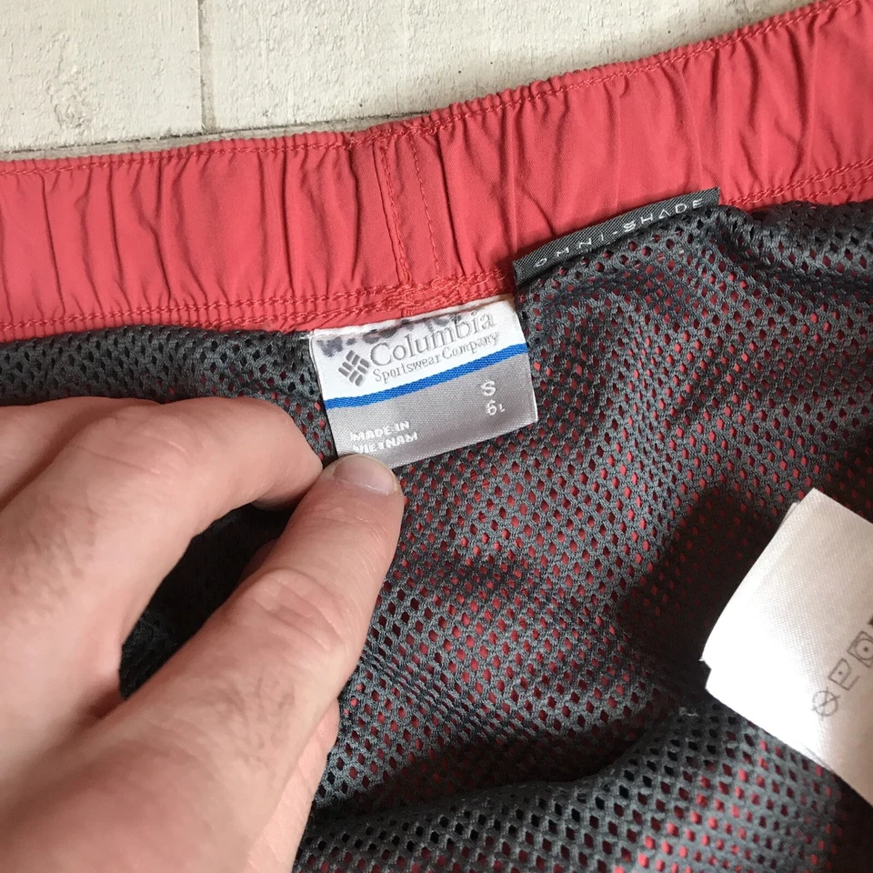 Columbia Mens Small 6" Inseam Belted Outdoor Hiking Swim Water Shorts Liner - Imagem 2 de 4