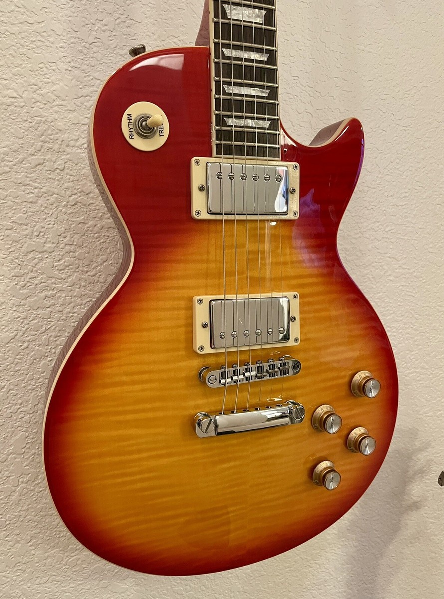 Blitz By Aria Po II Les Paul Guitar Cherry Sunburst Flame