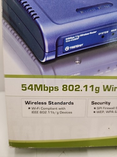 TRENDnet TEW-432BRP 54 Mbps 4-Port 10/100 Wireless G Router ~ Open Box - Picture 8 of 17