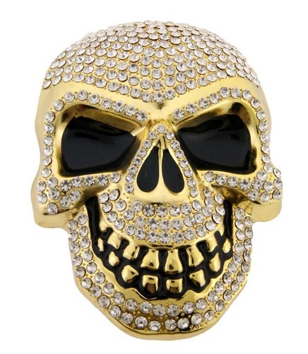 Mens Womens Skulls Skeleton Belt Buckle Gold Pirate Metal Gothic Tattoo Tribal - 第 7/10 張圖片