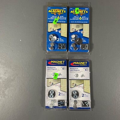 LOT OF 4 - Master Magnetics Magnet Source Powerful Latch Magnets 2 Sets - 07571