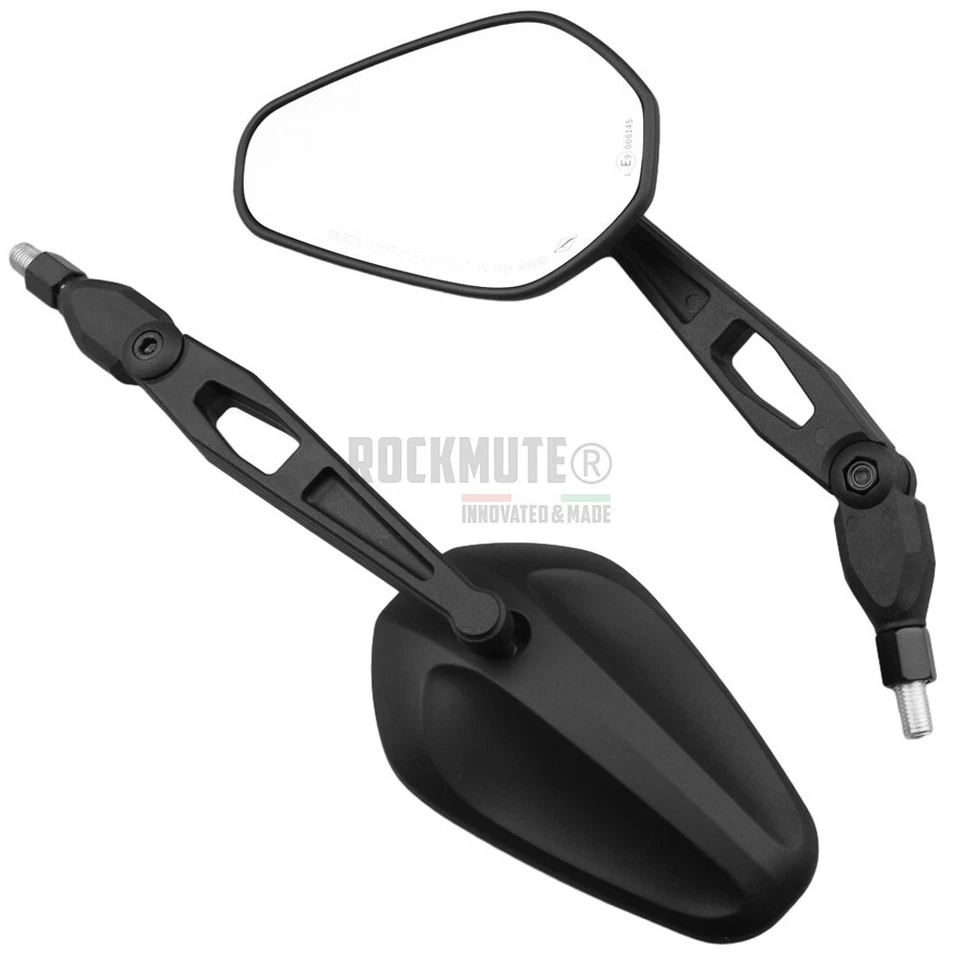 Par de espejos retrovisores negros para HONDA CB300R CB500F/X CB650F/R CBF300 GROM 125 Foto 2 de 4