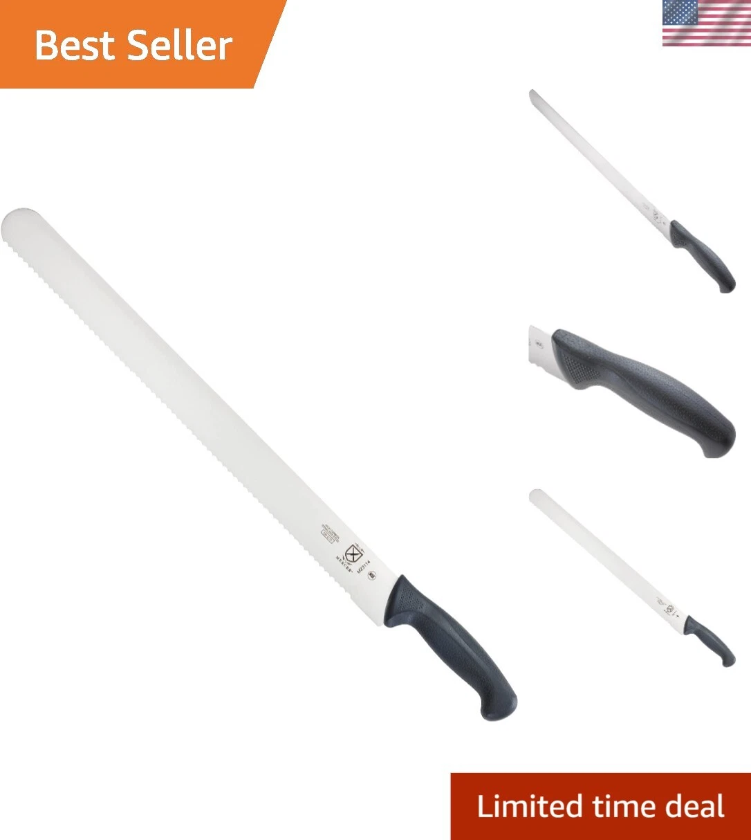 Millennia 18-Inch Wavy Edge Knife - Non-Slip Handle for Effortless Cake Cutting