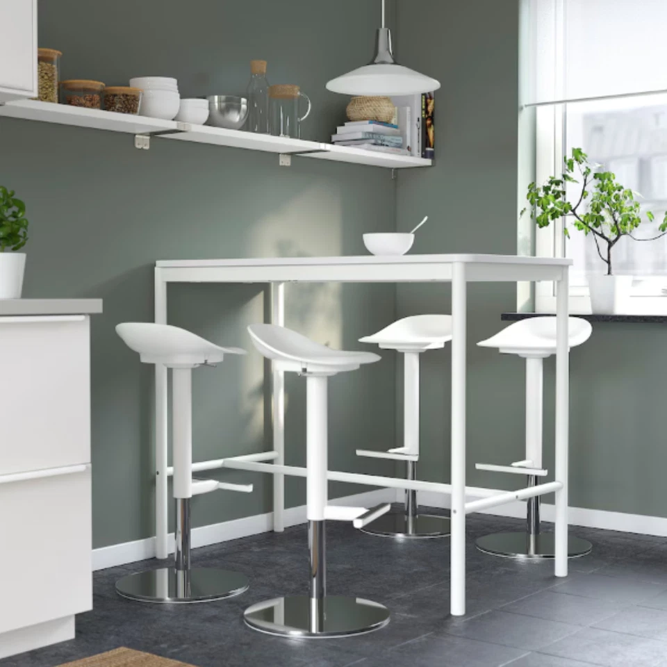 NUEVO Taburete de Bar IKEA JANINGE, Blanco, 29 7/8" Envío Gratis Taburete de Bar Foto 2 de 4