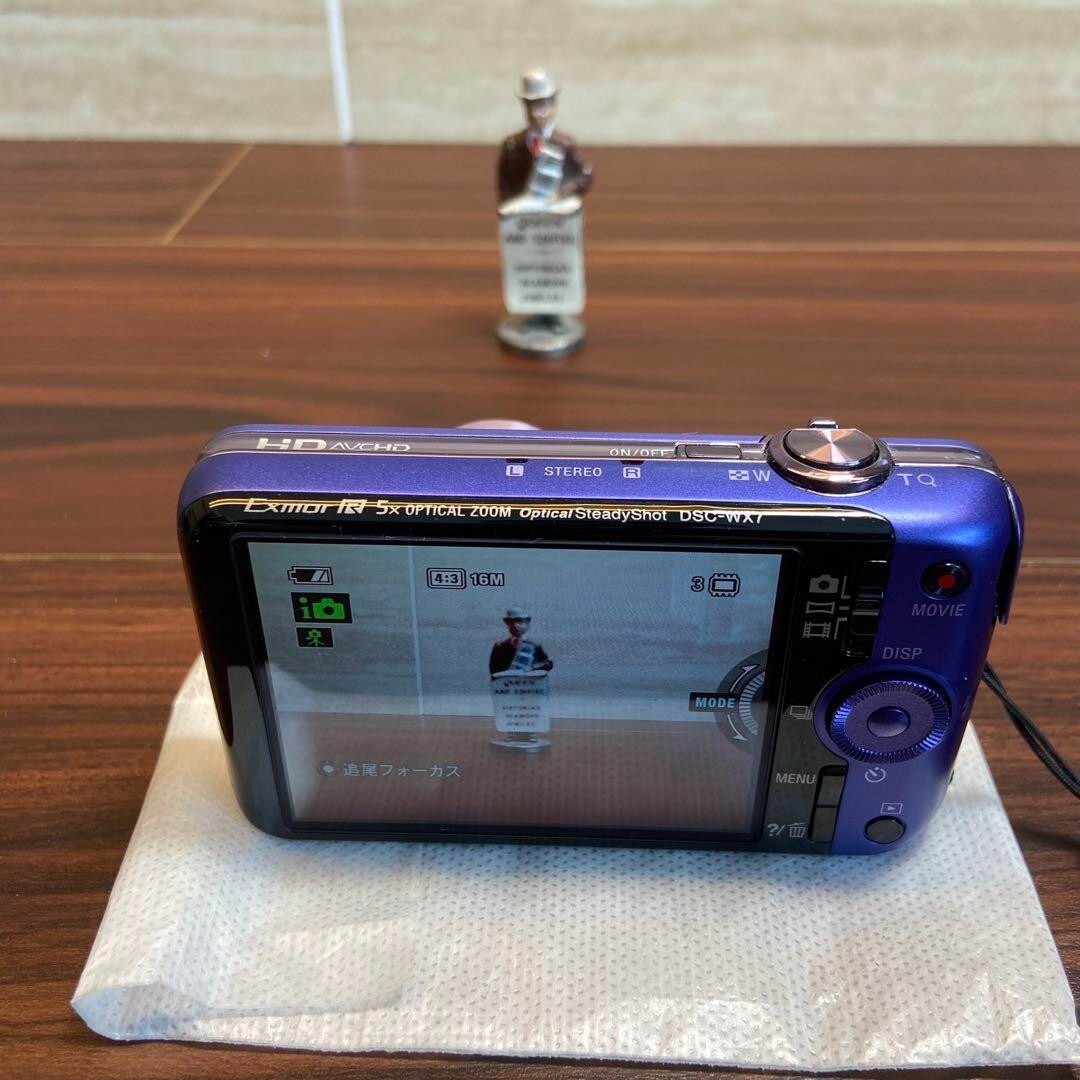 SONY Cyber-Shot DSC-WX7 Blue Digital Camera 3050 From Japan
